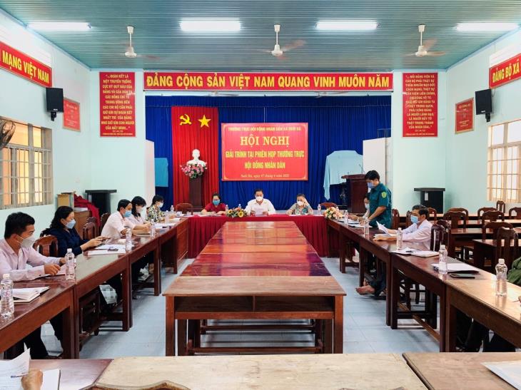 Thường trực HĐND xã Suối Đá huyện Dương Minh Châu tổ chức hội nghị giải trình tại phiên họp Thường trực Hội đồng nhân dân xã
